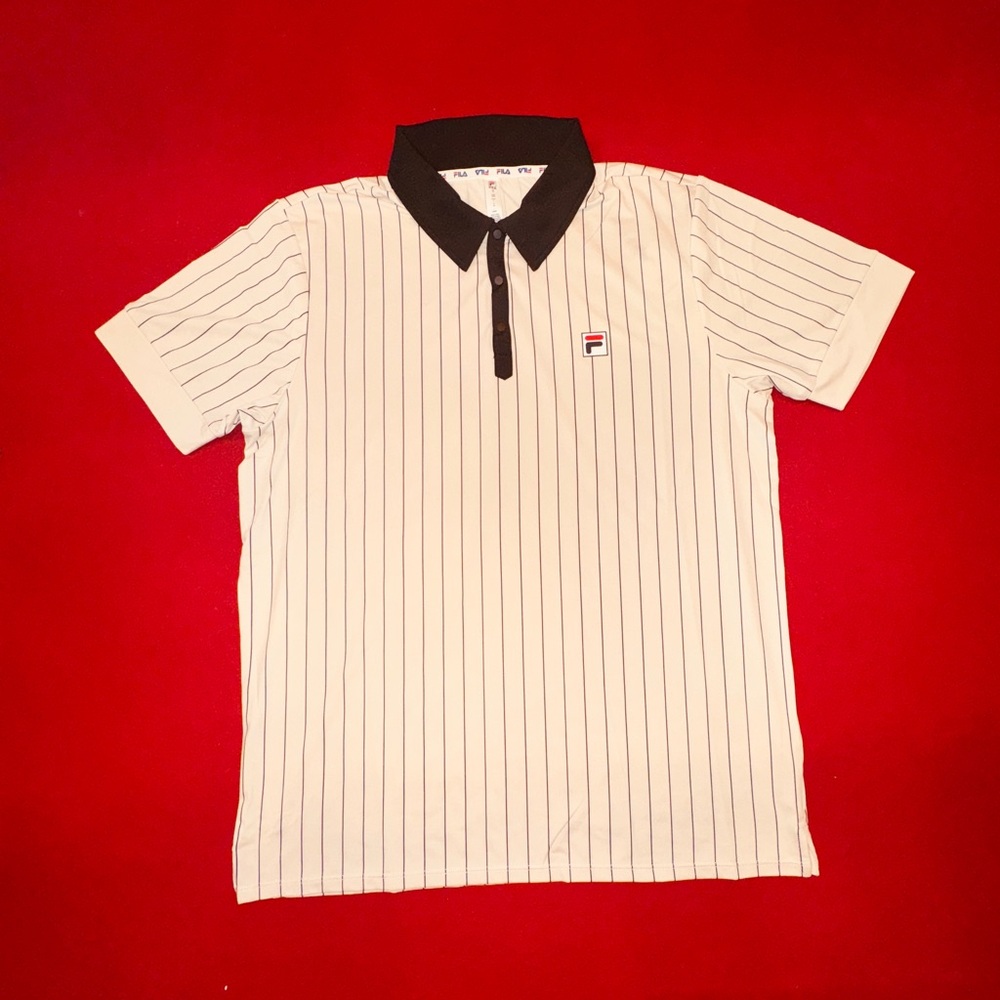🎾 Fila Performance Iconic BB1 Polo – Men’s Medium | Angora | NWT | $35 🎾